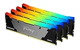 Kingston Fury Renegade RGB 64GB 3600MT/s DDR4 CL16 DIMM (Kit mit 4) 1Gx8 Desktop Gaming Speicher - KF436C16RB12AK4/64