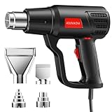 AIUNAOM Heißluftfön 2000W, Heißluftpistole mit Stufenloser Regulierung 50-650°C, 2 Luftstufen für Heizung, Entfrostung, Schweißen