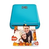 KODAK Step Sofort-Smartphone-Fotodrucker - Tragbarer Mini-Farb-Mobilfotodrucker - Zink 2x3” Klebefotos - Bluetooth-kompatibel mit iOS- & Android-Geräten - Spaßige Bearbeitungs-App - Blau