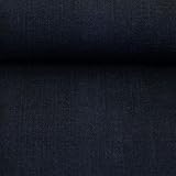 French Terry Stoff im Jeanslook – Denimoptik – Ökotex zertifiziert – elastischer Sweatstoff – ideal für Hoodies, Sweatjacken, Hosen, Loungewear & Kinderkleidung – Meterware (dunkelblau)