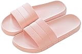 Herren/Damen Badeschuhe Hausschuhe Slippers Sommer Slide Pantoletten Badelatschen Strand Indoor/Outdoor rutschfest Baden Unisex Einfarbig,Pink,38-39 EU