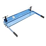 Wiltec Blechbiegemaschine 630 mm Arbeitsbreite, max. 135° Biegewinkel, Abkantbank zum Blech Abkanten aus Gusseisen in Blau und Grau