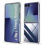 Filoto Ultra Clear Hülle für Samsung Galaxy Z Flip 7 (2025), Transparent Vergilbungsfrei Slim Soft Silikon Handyhülle, Anti-Fingerabdruck Kratzfest Stoßfest TPU Schutzhülle