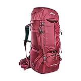 Tatonka Yukon 50+10 Women - Trekkingrucksack für Frauen - Mit Frontzugriff, verstellbarem Rückensystem, extra Bodenfach, Regenhülle und 60 Liter Volumen (bordeaux red/dahlia)