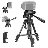 NEEWER Entry Level Version Mini Kamera Tischstativ, Kleiner, kompakter, tragbarer DSLR Camcorder Webcam Ständer, 3 Wege Schwenk Neige Kopf, Handyhalterung, kompatibel mit iPhone für Video, TP52