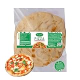 Valle del Crati 12 Pizza Basis | Vorgebackene Pizza in 5 Minuten fertig, langes Sauerteig, italienische Pizza | 12 Pizza Basis von ca. 180gr