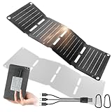 HOTUT Tragbares Mini Solarpanel, 10W Faltbares Solar Ladegerät für Handy mit USB (6,6 V/2 A), Wasserdicht Taschenladegerät für Camping Wanderungen, Kompatibel mit Handy, Tablets, Kopfhörern