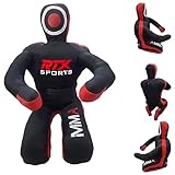 RTX MMA Judo Grappling Dummy Boxing Bag Brazilian Jiu Jitsu Sitzposition Dummy Wrestling Kampfkunst Unterwerfung Selbstverteidigung Karate Training Dummy | Leinwand - Ungefüllt