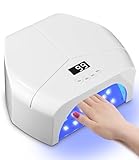 jutyum 298W LED UV Lampe, LED UV Lampe nägel, Nagel Lampe mit 4 Timern, LCD-Display, Sensor, Abnehmbarer Basis, UV Lampe für Gelnägel, Nageltrockner, LED Nagellampe,UV Lampe für Shellac Nägel, Weiß