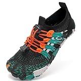 Barfußschuhe Kinder Barfussschuhe Wasserschuhe Junge Badeschuhe Barfuß Schuhe Aquaschuhe Schwimmschuhe Strandschuhe rutschfeste Schnell Trocknend（Schwarz 31）