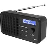 Mycket DAB/DAB+ Digital & FM Radio, Wiederaufladbarer Akku und Netzbetrieb DAB-Radios, Tragbares Digitalradio mit LED-Display, 20 voreingestellte Stationen, USB-Aufladung für 10 Stunden Wiedergabe