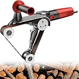 Rohrbandschleifer 1100W für schleifen und polieren, satiniermaschine fingerschleifer rohrbandschleifer satiniermaschine holz elektrofeile rohrschleifer,3Roller