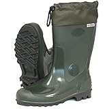 FortMen Gummistiefel Herren Stiefel mit Filzeinlage Arbeitsstiefel Männer Jagd Angel Stiefel , Grün (Olivia), 47 EU