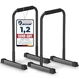 DH FitLife Dip Barren Bars | Dip Stange & Verstellbare Dip-Station 80-90 cm | Parallettes für Calisthenics & Krafttraining | Stabil & Sicher | Indoor & Outdoor Fitness Equipment