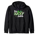 One Lucky Sister Vintage Funny St Patricks Day 2024 Sis Kapuzenjacke