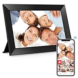 Frameo 10,1 Zoll WiFi Digitaler Bilderrahmen, 1280x800 HD IPS Touchscreen Foto Rahmen, 32GB Speicher, Automatische Rotation, Wandmontagefähig, Teilen Sie Fotos sofort von überall aus