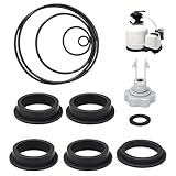 LUMOOM Sandfilter Ersatzteile Set für Intex Sandfilterpumpen, Pool Zubehör inkl. Luftablassventil und 10 O-Ring Dichtungen für 12-16 Zoll Krystal Clear Pumpen, Reparatur-Set