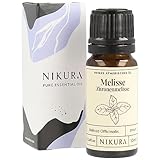 Nikura Melissenöl (Zitronenmelisse) - 10ml | Ätherisches Öl | 100% reines natürliches Öl | perfekt für Aromatherapie, Diffusoren, Ölbrenner