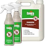 Envira Spinnen-Spray - Anti-Spinnen-Mittel Mit Langzeitwirkung - Geruchlos & Auf Wasserbasis - 2 x 500 ml + 2 Liter