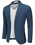 COOFANDY Sakko Herren Blazer Sportlich Modern Anzugjacken für Herren Business Freizeit Slim Fit Jackett Sommer Blau XL