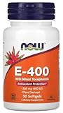 Now Foods - Vitamin E-400 (Natürliche gemischte Tocopherole) | Unterstützung für Haut und Immunsystem - 50 Softgels