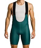 Wixen Herren Rad-Trägerhose Rennrad Trägerhose mit 4D gepolstertem Chamois, atmungsaktivem Netzrücken, Seitentaschen & rutschfestem Beingreiferband, Dark Teal - S