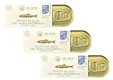 Mr. Moris® | Sardellenfilets aus dem Kantabrischen Meer in Olivenöl | Handgemachte | Kosher | MSC-zertifiziert aus nachhaltigem Fischfang | Im Premiumetui | 3 x Packgun 50g