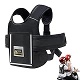 Kinder Motorrad Sicherheitsgurt, Motorrad Gurt für Kinder mit Tasche Reflektierenden Streifen, Kindergurt Verstellbar Atmungsaktives für Elektroauto für Kinder 2 bis 12 Jahre