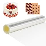 Neylokfen Tortenrandfolie 30cm hoch Transparent Tortenfolie Acetat Folie Wiederverwendbar Tortenring Folie 5m torten Folie für Tortendeko Schokolade Mousse Kuchen Dessertringe (30cm Hoch)