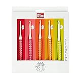 Prym 218440 Wollhäkelnadel Set prym.ergonomics, Kunststoff, multicolor, alabasterweiß, 3,5 mm - 6 mm