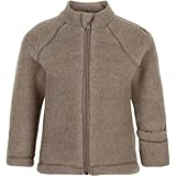 Mikk-line Walkjacke 80 Melange Denver | Oeko-TEX Standard 100 | Babyjacke mit Reißverschluss für Baby und Kinder | 100% Mulesing-Frei Merinowolle | Für Mädchen und Jungen | Umkehrbare Bündchen