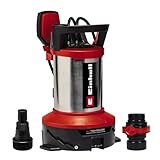 Einhell Schmutzwasserpumpe GE-DP 7535 N LL ECO 2-in-1 (750 W, bis zu Ø 35 mm Fremdpartikelgröße, max. 18.500 L/h Fördermenge, inkl. Quick-Connector & Universaladapter)