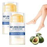 Hydrating Fußcreme, Fusscreme mit 60% Urea, Fußpflegecreme Sehr Trockene Füße, Lindert Trockenheit und Rissbildung der Füße, Spendet Feuchtigkeit und Macht Füße Weich (2 Stück)