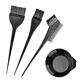 starfa lab Haarfärbepinsel Haare Faerben Set, 4pcs Profi DIY Friseurpinsel Schüssel Combo Salon Werkzeug, doppelseitige Bürste, für Mischen und zur Anwendung von Haarfärbemittel