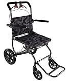 NOMIGO Leichter Faltbarer Rollstuhl mit Handbremsen Ultraleicht Faltbarer Transport Langlebiger Rollstuhl für Erwachsene und Senioren Fluggesellschaft zugelassen Klappbarer Transportstuhl Tragbar