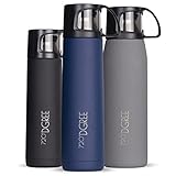 720°DGREE Thermoskanne mit Becher 700ml “Follow” - 3 Größen, 12h Heiß, 24h Kalt, Auslaufsicher, BPA-Frei - Edelstahl Thermosflasche, Isolierflasche - Perfekt für Kaffee, Tee Unterwegs To Go