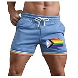 Generisch Bermuda Sport Shorts Herren Turnhose Herren Kurz Mesh Atmungsaktiv Bodybuilding Shorts Fitness Training Sporthose