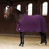 Imperial Riding IRH Fundamental Basic Abschwitzdecke, funktional & atmungsaktiv, schweißabsorbierendes Polar-Fleece Frontverschluss, schnell trocknende Fleecedecke für Pferde, Feige, 125