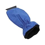 FONDOTIN Autofenster Schneekratzer Schneehermer Für Auto Automobil Windschutzscheibe Schneeräumer Entfernung Werkzeuge Zur Schneeräumung Auto Eisentferner Eiskratzer-handschuh Stoff Blue