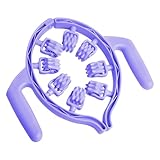 JAYIOLA Beinmassagegerät Faszienroller mit 8 Rädern Cellulite Massagegerät Muskelmasseur Manuell Tragbar Aus Pp Material für Tiefe Massage für Sport Erholung, Lila