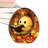 YNPQTDS Leselampe 16cm Farbwechselnde LED Schreibtischlampe Harz Halloween Spooky Night Light Cute Ghosts Halloween Decor Flickering Nightlight For Readers Book Lover
