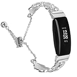 RuiRdot Bands Ersatz für Inspire/Inspire HR/Ace 2, Edelstahl Metall Frauen Armband Uhr Armband Bands (R01)