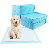 Fousenuk Pipi Matten für Hunde, 100 Stück Trainingspads, Wickelunterlagen Einweg 60X60cm, Einmalunterlagen, Pinkelmatte Training Auslaufsicheres 5-Lagiges Design mit Schnell Trocknender Oberfläche