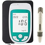 LMEILI 3 in 1 Bluttester Cholesterin Monitor Harnsäure Monitor Blutzucker Monitor Triple Test Kit für Zuhause mit 50 Blutzucker +25 Harnsäure +10 Cholesterin Teststreifen Analyzer