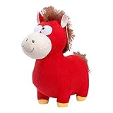 Niedliche Pferdefigur als detailreiche Hängedekoration für Festliche Anlässe gemütliche Wohnräume (Red, 28cm)