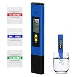 PH Messgerät Digital, PH-Genauigkeit Wasserqualität Teste 0-14 PH Messbereich, PH Wasser Tester Aquarium mit Auto-Kalibrierung Digital, Hohe Genauigkeit PH Tester für Aquarium Trinkwasser Pool Labor