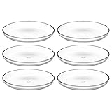 LEONARDO HOME Cucina Teller, 6-er Set, Durchmesser 18 cm, mikrowellengeeignet, Klarglas, 066330
