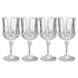 Ideen mit Herz Weingläser in Kristalloptik | 200 ml Kunststoff-Glas | Picknick | für unterwegs | bruchfest | Ø 7cm | 16,7 cm hoch | transparent | lebensmittelecht (4 Stück, 200, milliliter)