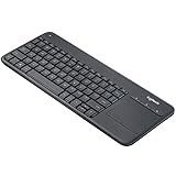 Logitech K400 Plus Kabellose Touch-TV-Tastatur mit integriertem Touchpad, US QWERTY-Layout - Schwarz