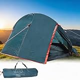 Zelt 2 Personen wasserdicht leicht kleines Packmaß, Tunnelzelt doppelwandig, Camping Outdoor Vorzelt Eingang mit Insektenschutz